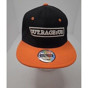 Outrageous Snapback Cap Hat Adult Streetwear Adjustable Men's Black Orange